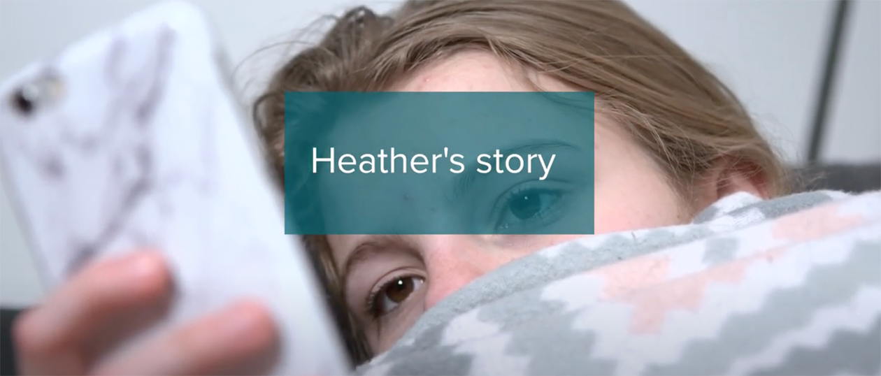a video still from Heather's story