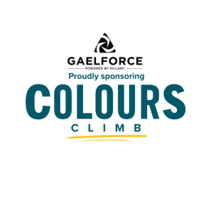 colours climb logo sponsored by Gaelforce